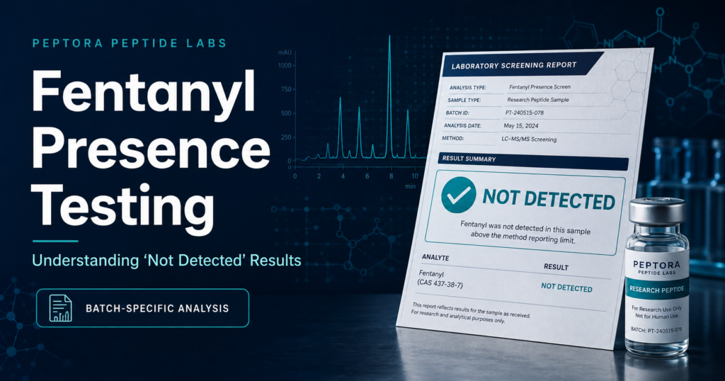Peptide Fentanyl Presence Testing: What “Not Detected” Means