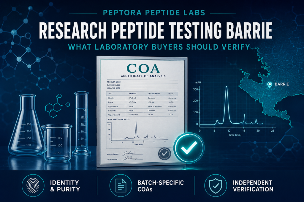 Research Peptide Testing Barrie: What Laboratory Buyers Should Verify
