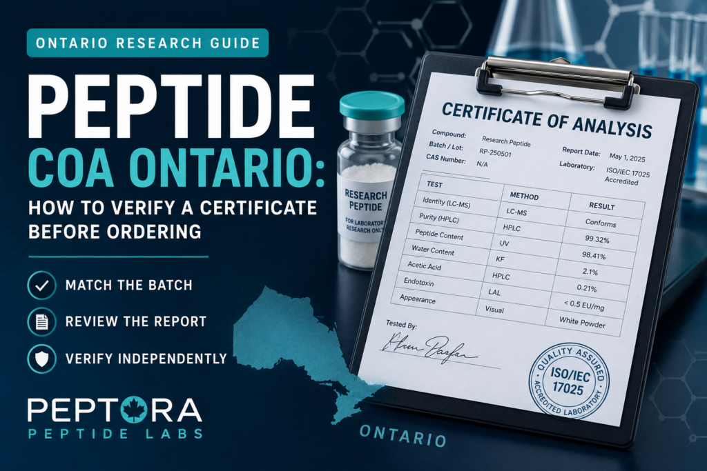 Peptide COA Ontario: How to Verify a Certificate Before Ordering