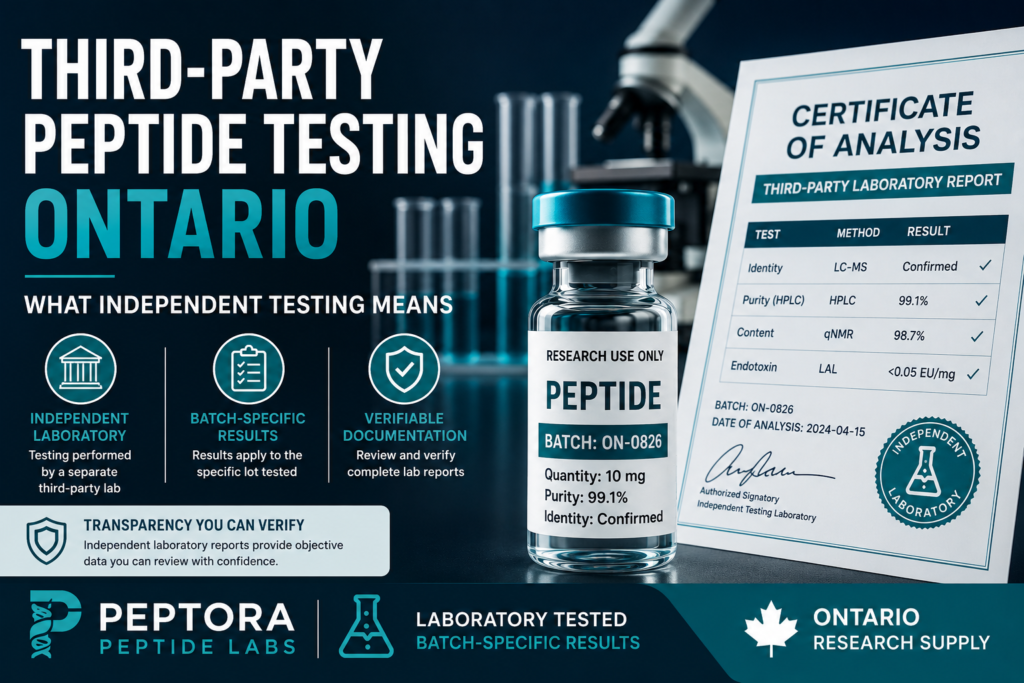 Third-Party Peptide Testing Ontario: What Independent Testing Means