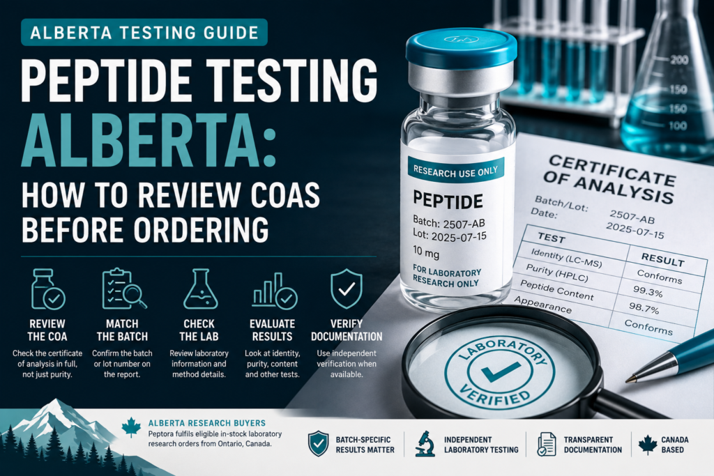 Peptide Testing Alberta: How to Review COAs Before Ordering